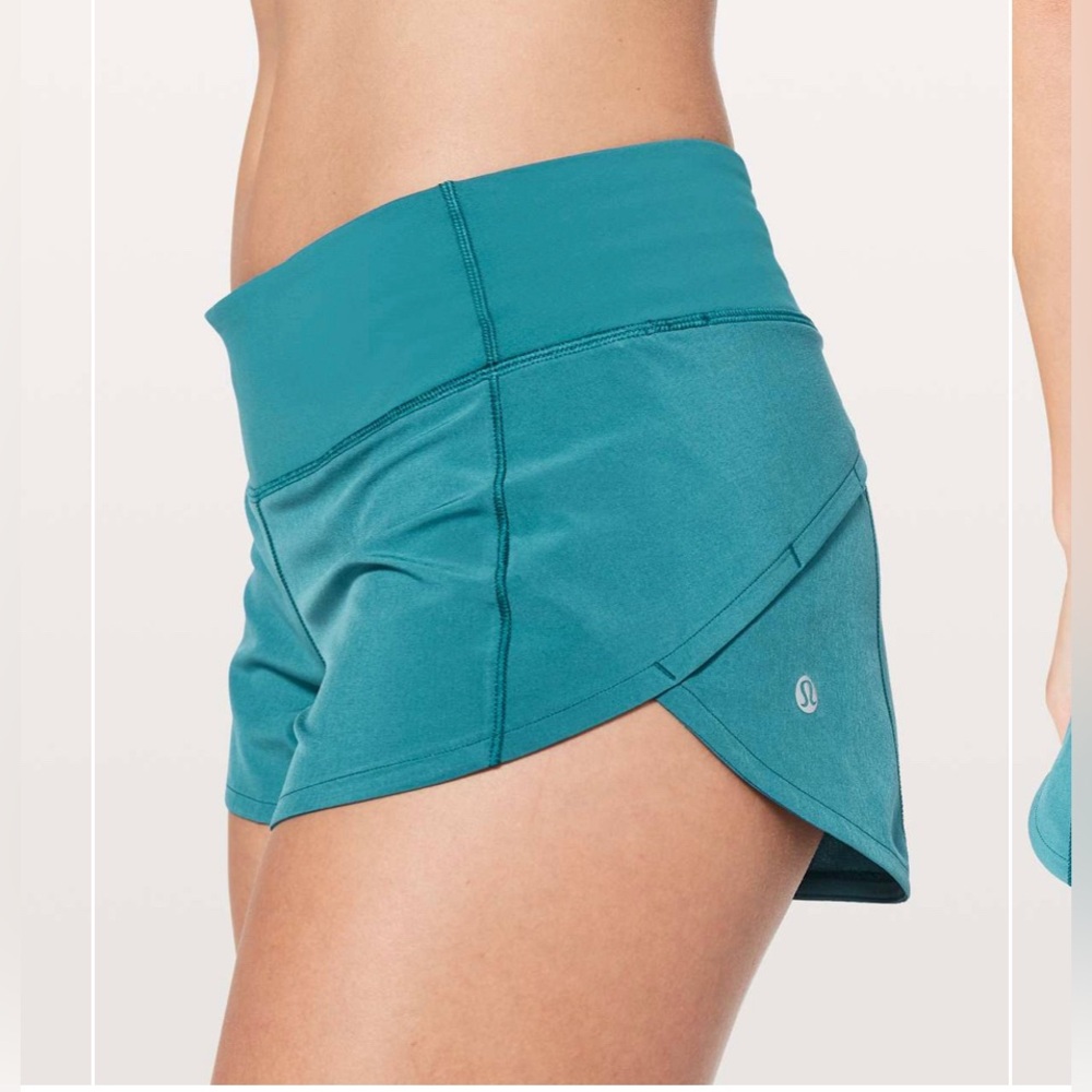 Lululemon Speed Up Athletic Swift Material Short *2.5" Pacific Teal Sz 8